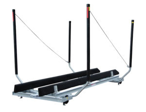 Marine Railway Carriage - galvanized steel c/w carpeted bunks, and guides