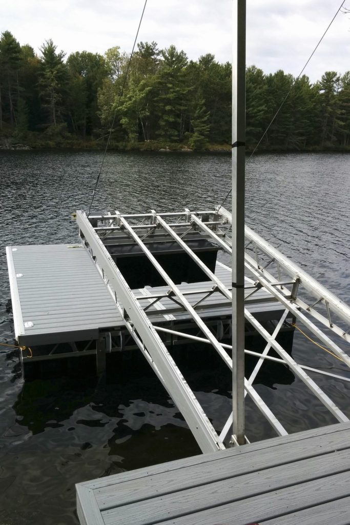 Floating Dock - with Lift Up Tapered Ramp