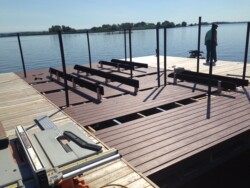 Hidden Beam Lift for 2-PWC's and 1 Boat - under construction