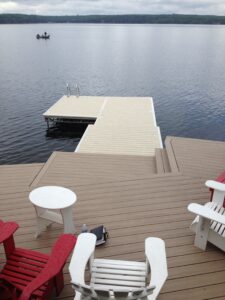Permanent Steel shore section to support Lift up Dock section
