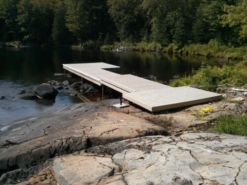 Permanent dock section-low water