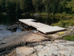 Permanent dock section-low water