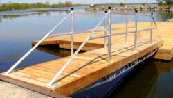 Accessible ramp for floating dock system