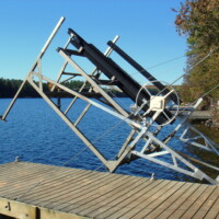 Cantilever Boat Lift with Winter Lift Up Attachment