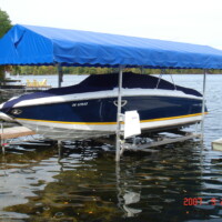 Cantilever Boat Lift with Roof System