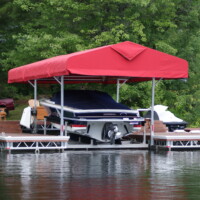Cantilever Boat Lift with Roof System