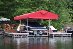 Cantilever Boat Lift with Roof System