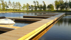 commercial floating dock system at oak orchard gated community