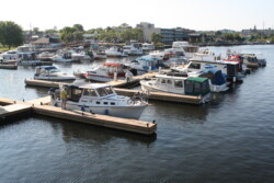 Boaters enjoying completed Peterborough Marina