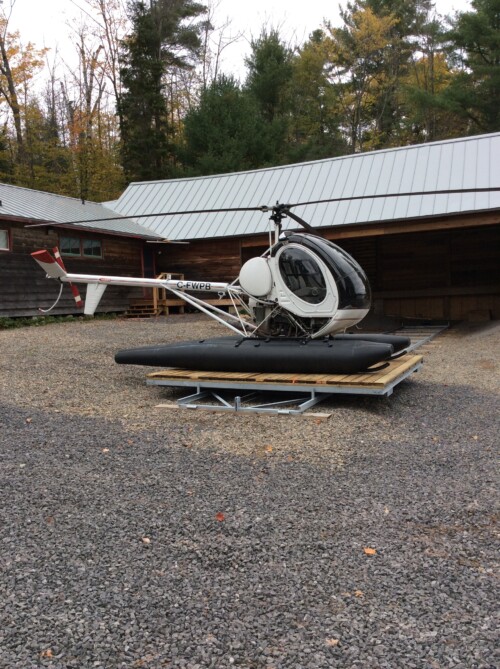 Custom marine railway for ultra light plane