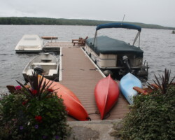 Lift up Dock with permananet shore section in Pro Decking