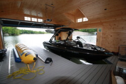 Two Hidden Beam Wet Slip Lifts with PVC Decked platform