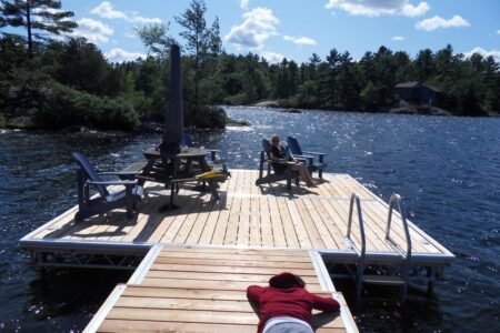 Floating Dock with Cedar Decking