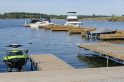 Great Outdoors Landing Commercial Docking System including Aluminum Lift up Dock, Pipe docks, Steel Tube Floating Docks and PWC Lifts