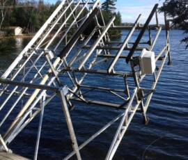 Electric Cantilever Boat Lift with Cantilever Winter attachment