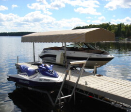 PWC Lift and Cantilever Boat lift with Roof System