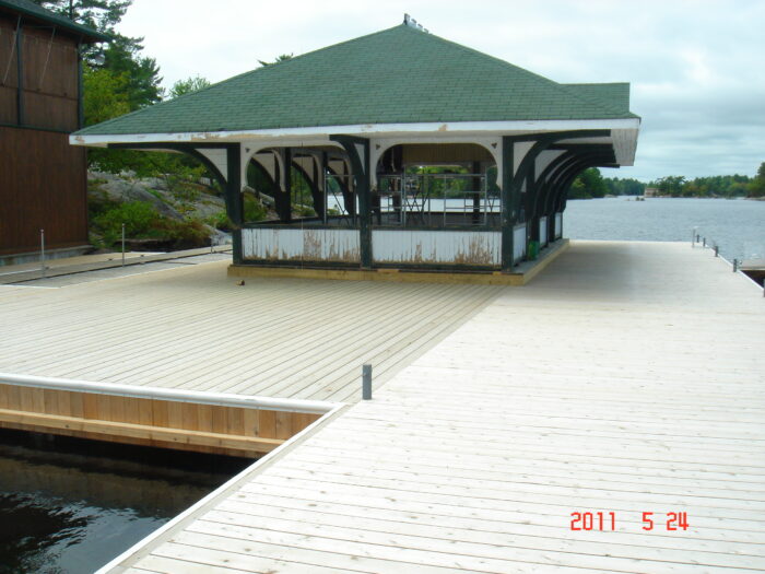 Juniper Island - Completed Steel work with decking