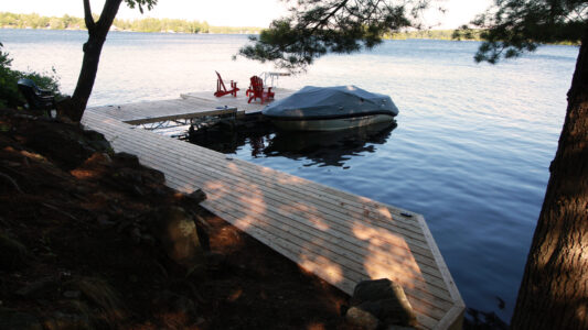 Steel Boardwalk along shore