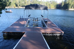 Hydraulic Boat Lift with Floating Dock System
