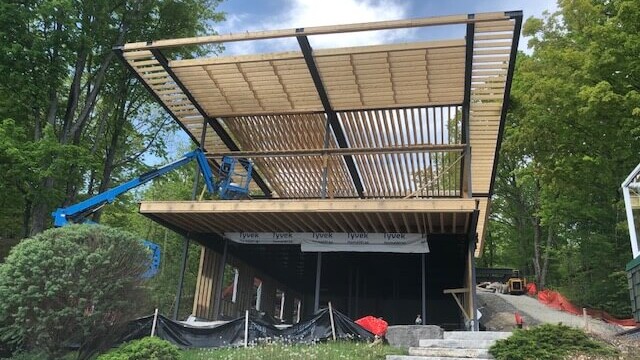 Wood framing for a house